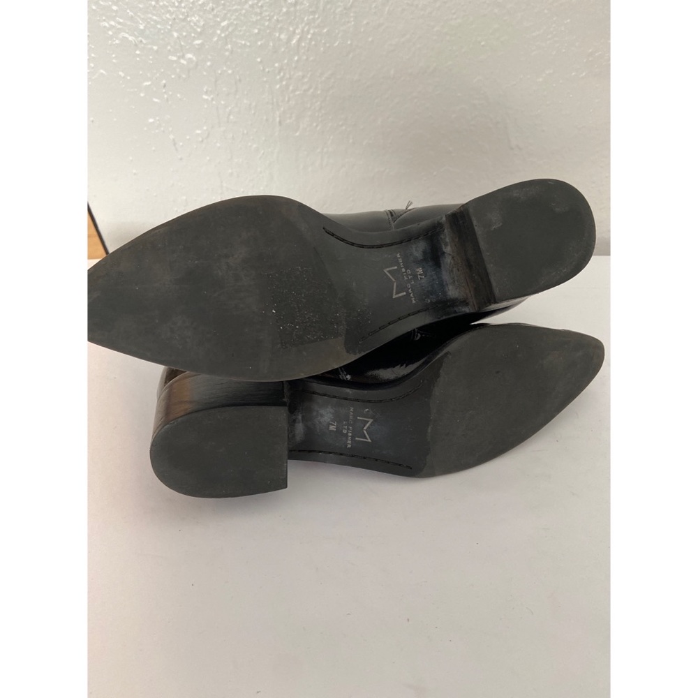 Marc Fisher Boots Patent Leather Black Chelsea Ankle Yommi Pointed Toe Size 7. - Picture 5 of 10